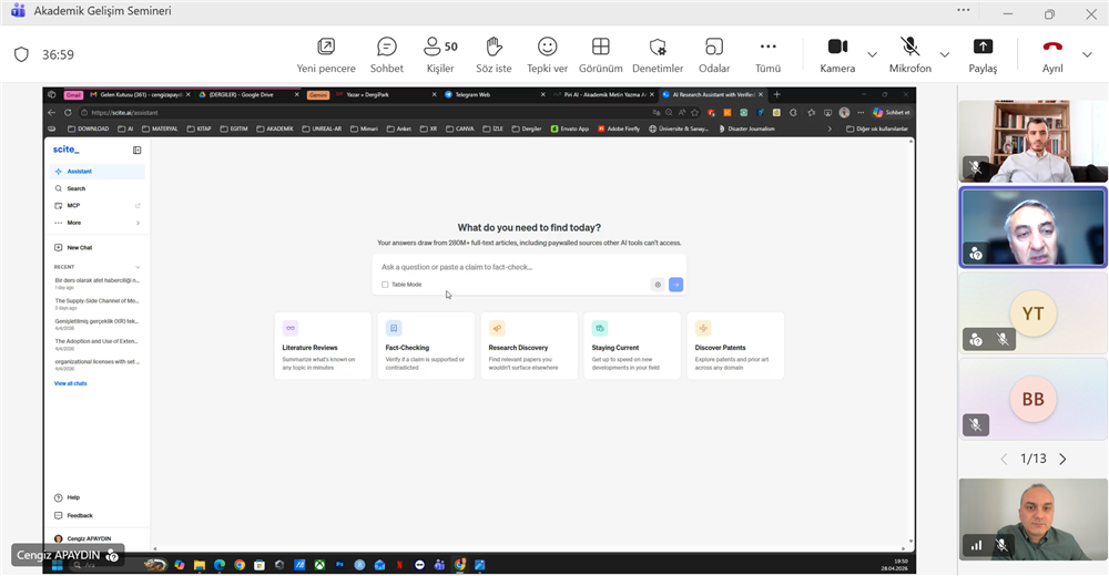 "Akademik Çalışmalarda Yapay Zeka II" Semineri Gerçekleştirildi