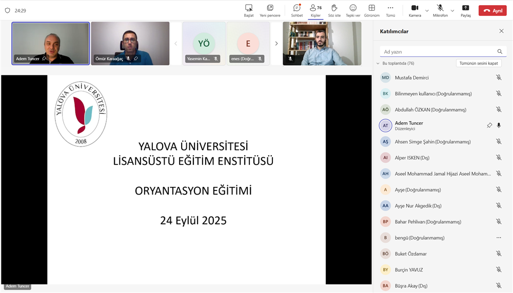 Öğrencilerimiz ile Oryantasyon ve Tanışma Toplantısı Gerçekleştirildi