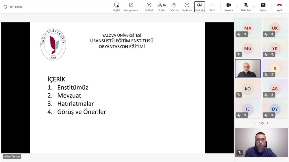 Öğrencilerimiz ile Oryantasyon ve Tanışma Toplantısı Gerçekleştirildi