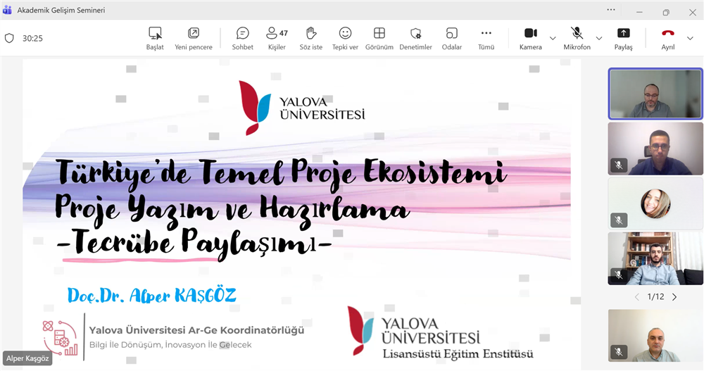"Lisansüstü Araştırmalarda Proje Yazımı" Semineri Gerçekleştirildi