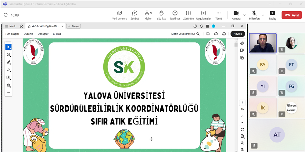 Enstitümüz Öğrencilerine Atık Eğitimleri Verildi