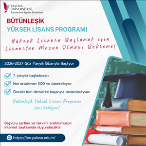 Bütünleşik Yüksek Lisans Programı